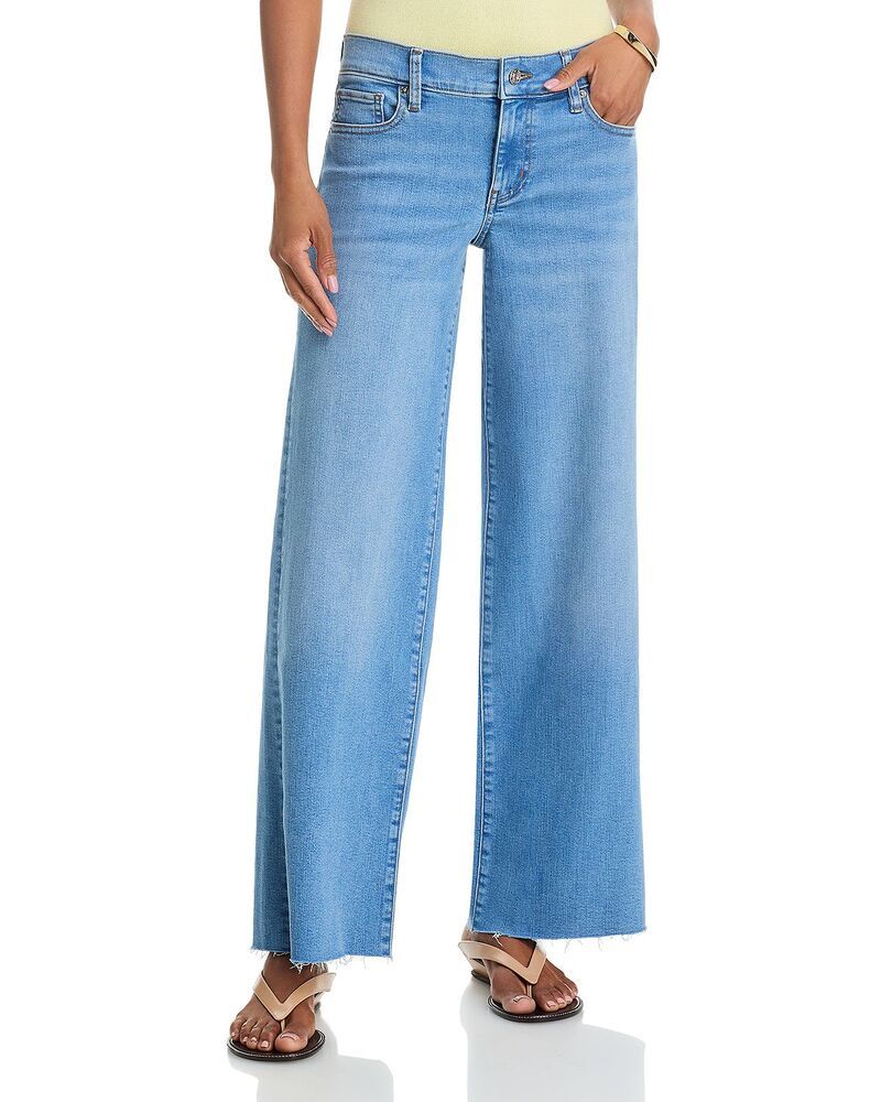 フレーム レディース ボトムス デニムパンツ ローライズ ジーンズ FRAME Le Slim Palazzo Low Rise Frayed Jeans in Honeymoon