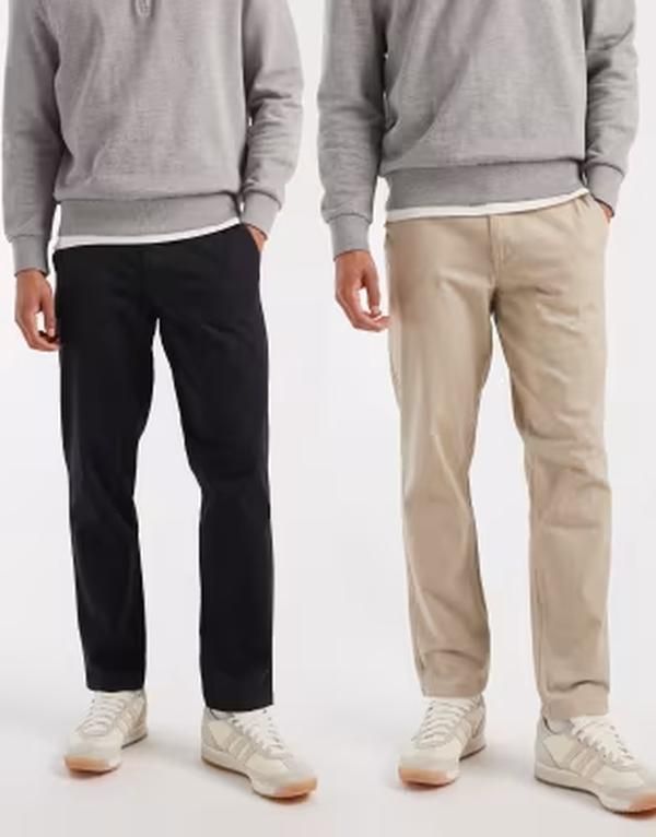 ジャック アンド ジョーンズ メンズ ボトムス カジュアルパンツ Jack Jones 2 pack straight chino pants andark Navy ネイビー