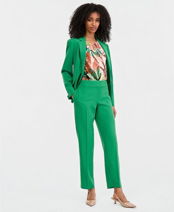 カスパール レディース ボトムス カジュアルパンツ プチ Kasper Womens Ava StraightLeg Pants Regular Petite Lush Green グリーン