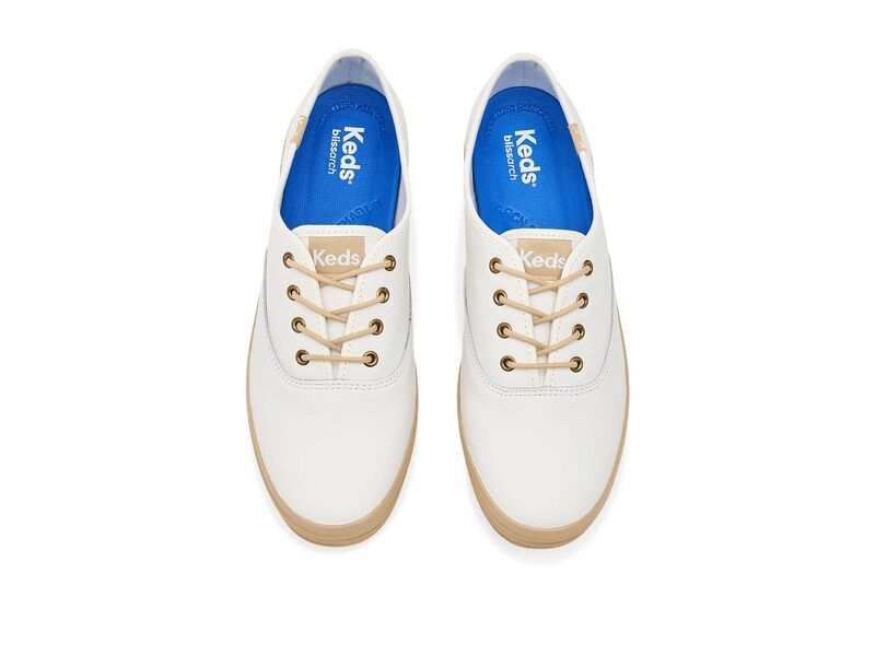 ケッズ レディース シューズ スニーカー レース Keds Champion Luxe LaceUp SnowhiteIrish Cream Leather ホワイト