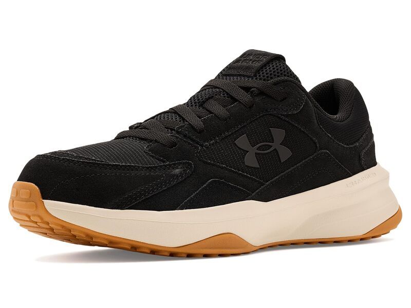 アンダーアーマー メンズ シューズ スニーカー スエード Under Armour Edge Suede BlackWhite QuartzBlack ホワイト