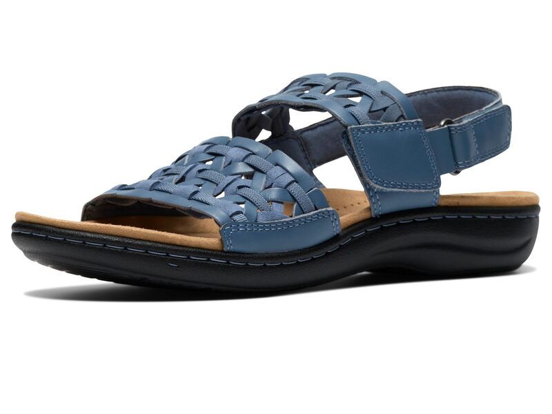 クラークス レディース シューズ サンダル Clarks Laurieann Lily Denim Blue Leather デニム