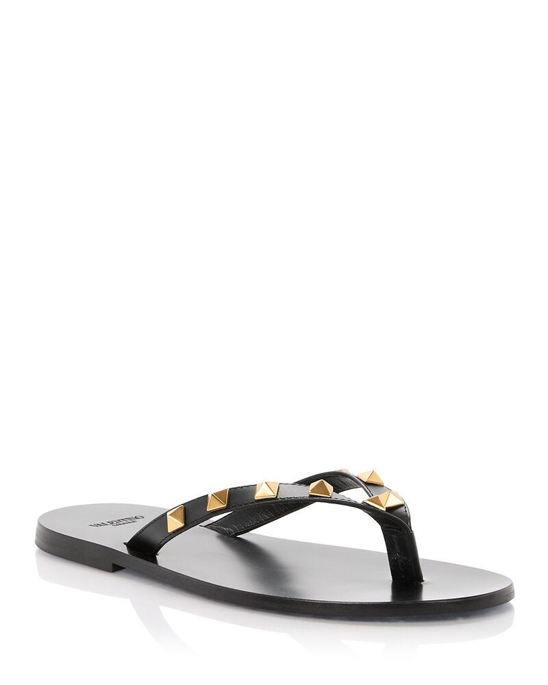 ヴァレンティノ レディース シューズ サンダル Valentino Garavani Womens Rockstud Thong Sandals Black ブラック