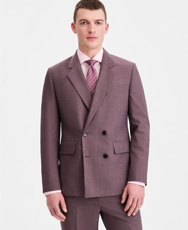 ヒューゴボス メンズ アウター ジャケット・ブルゾン Hugo Boss Mens ModernFit Double Breasted Suit Jacket Lightpastel Brown ブラ