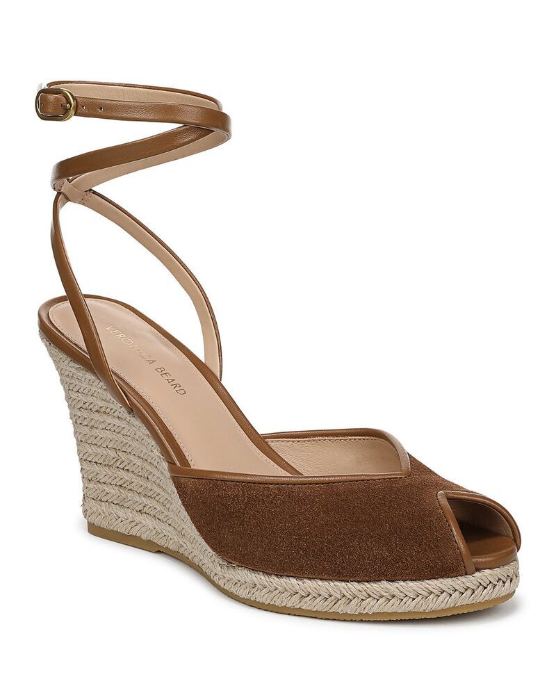 ヴェロニカ ベアード レディース シューズ サンダル Veronica Beard Womens Pasina Espadrille Wedge Sandals Chestnut