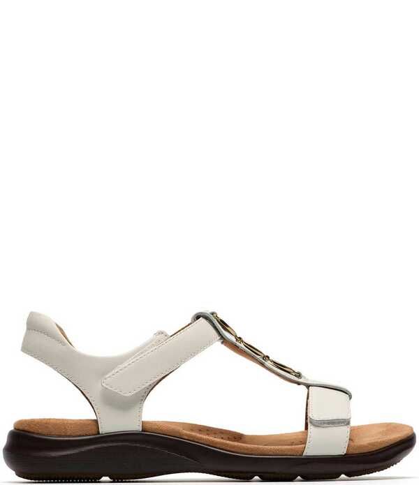 クラークス レディース シューズ パンプス サンダル レザー Clarks Artisan Kitly Gem Leather Sandals White ホワイト