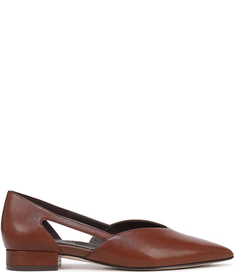 ナチュライザー レディース シューズ パンプス カットアウト レザー Naturalizer Sydney Leather Cutout Pointed Toe Dress Flats Caramel