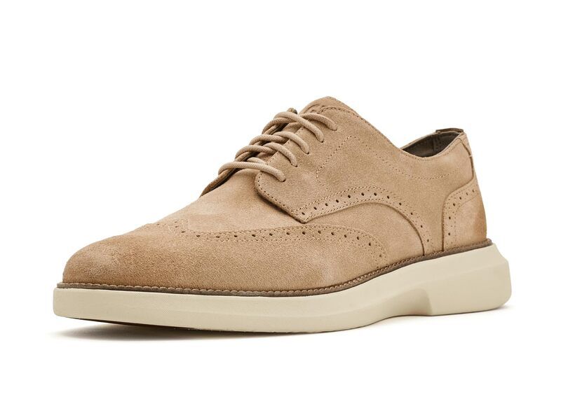 コールハーン メンズ シューズ オックスフォード ウィングチップ Cole Haan Grand Shadowlite Wingtip Buckwheat SuedeAngora