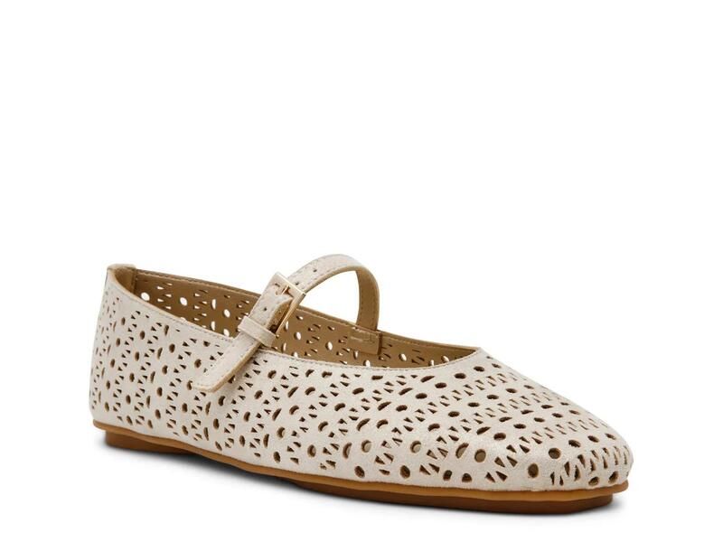 アンクライン レディース シューズ パンプス Anne KleinConnie Mary Jane Flat Gold Metallic ゴールド