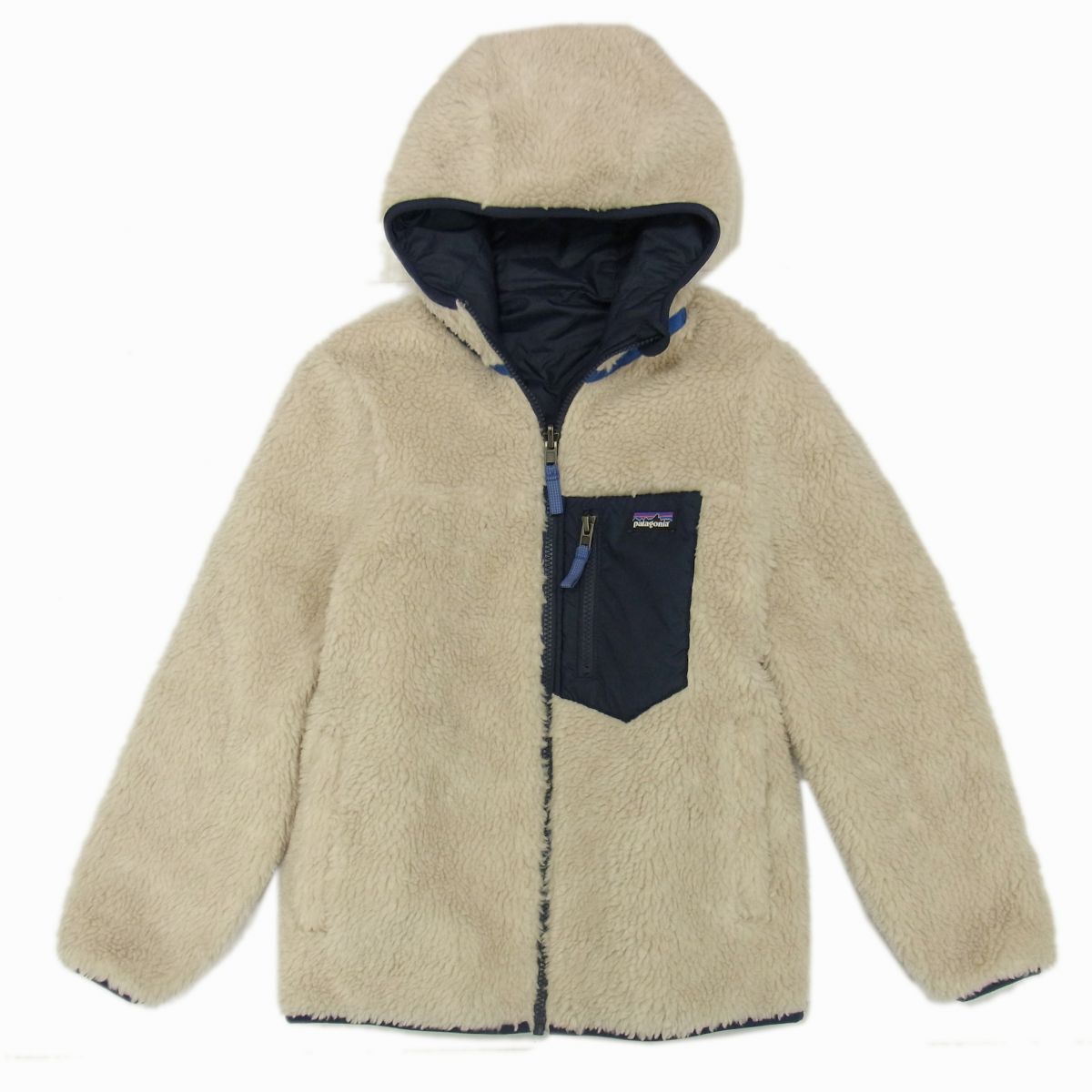 【クーポン配布中】◇Patagonia STY68095 リバーシブル レディフレディフーディ ボアジャケット レトロX 防寒 パタゴニア キッズM10 男の子 子供服