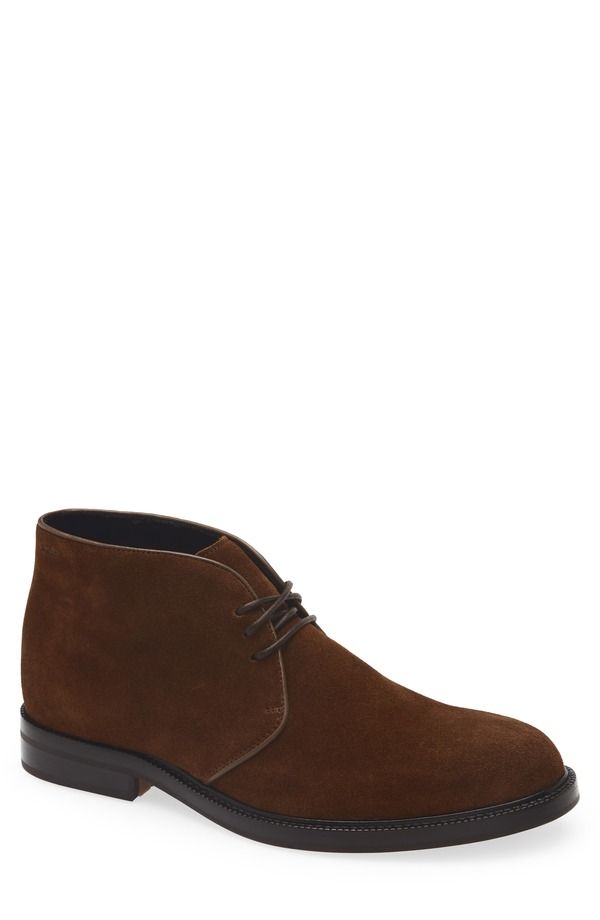 ボス メンズ シューズ ブーツ・レインブーツ スエード BOSS Dresletic Suede Chukka Boot Dark Brn