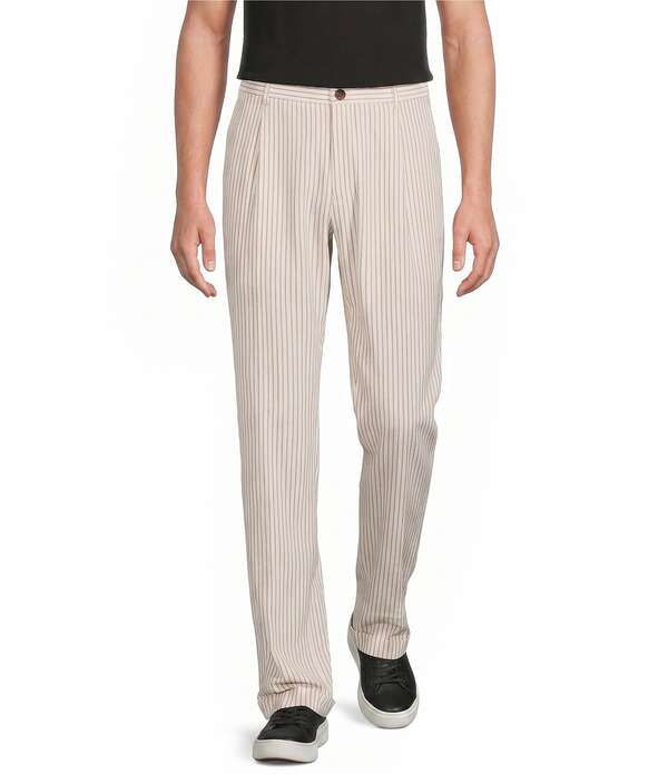 ムラノ メンズ ボトムス カジュアルパンツ Murano Seville Collection Zac Fit Seersucker Suit Separates Dress Pants Eggshe