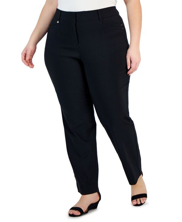 ジェイエムコレクション レディース ボトムス カジュアルパンツ パンツ JM Collection Womens SlimLeg CurvyFit Pants 2PS 28W Deep Black ブ
