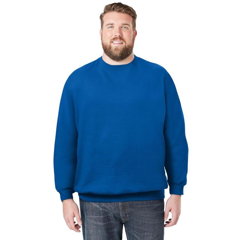 キングサイズ レディース トップス Tシャツ クルーネック スウェットール フリース KingSize Mens Big Tall Fleece Crewneck Sweatshirtech Blue