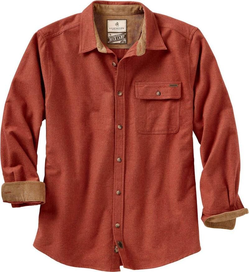 レジェンダリーホワイトテイルズ レディース トップス Tシャツ ボタンダウン Mens Legendary Whitetails Buck Camp Flannel Button Down Shirt