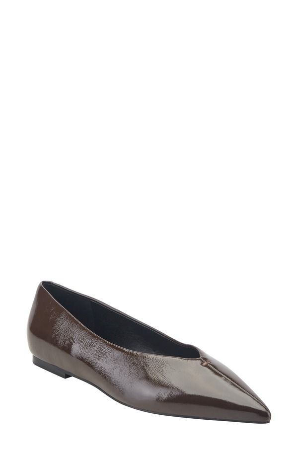 マークフィッシャー レディース シューズ パンプス Marc Fisher Casee Pointed Toe Flat Dark Brown ブラウン