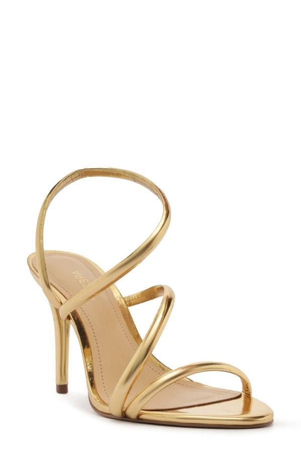 アレッツォ レディース シューズ ヒール サンダル Arezzo Mikayla Stiletto Sandal Gold ゴールド