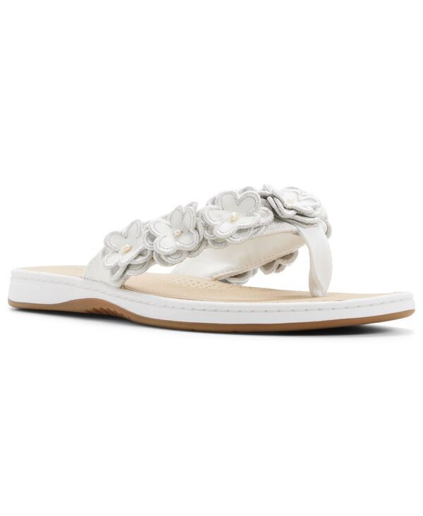 スペリー レディース シューズ スリッポン・ローファー フラワー柄 サンダル フラワー Sperry Womenseafish Floral Open Toe SlipOn Sandals White