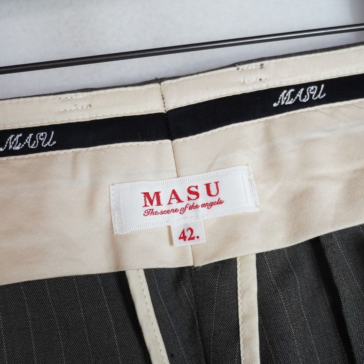 美品 26SS MASU エムエーエスユー M26U6PL001 RED ANGEL WIDE TROUSERS 