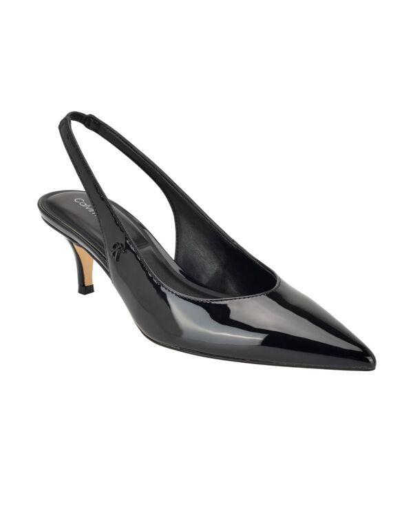 カルバンクライン レディース シューズ パンプス ヒール Calvin Klein Womens Emersyn Kitten Heel Slingback Pumps Black Patent ブラ
