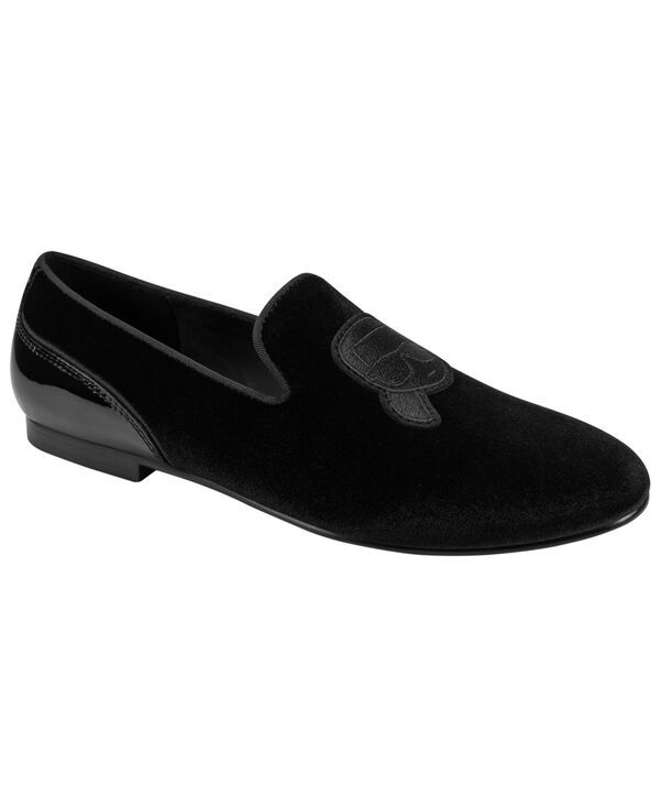 カール ラガーフェルド メンズ シューズ スリッポン・ローファー ベルベット KARLAGERFELD PARIS Mensocha Velvet Evening SlipOn Shoes Black