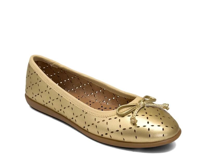 エアロソールズ レディース シューズ パンプス AerosolesBeyla Ballet Flat Gold Metallic ゴールド