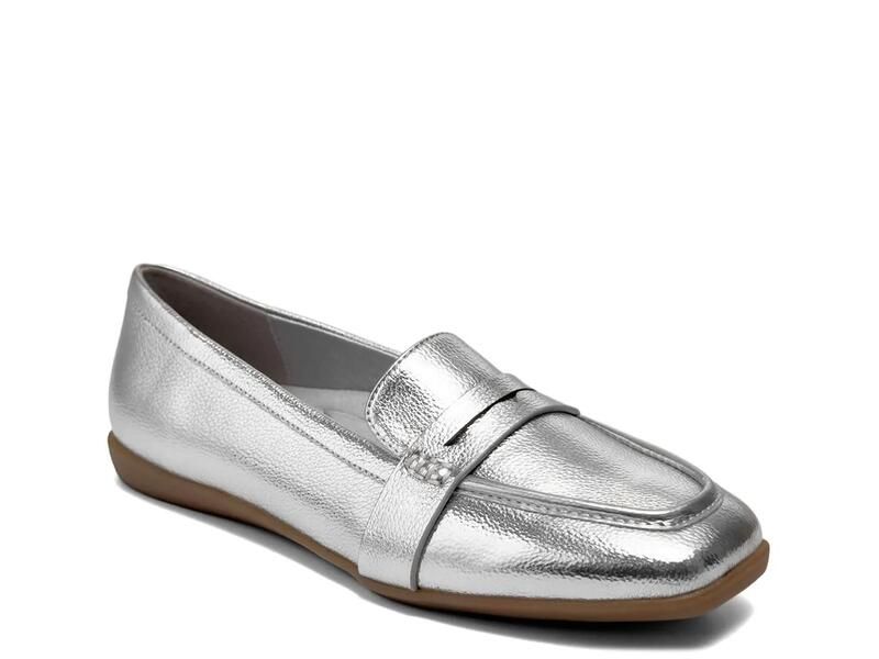 エアロソールズ レディース シューズ スリッポン・ローファー AerosolesKody Loafer Silver Metallic シルバー