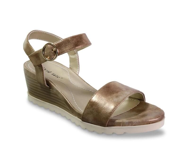 ダイビッドテイト レディース シューズ サンダル David TateKnockout Wedge Sandal Bronze Metallic メタリック
