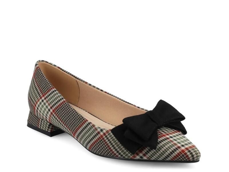 ジャーニー レディース シューズ パンプス JourneeOphelia Flat BlackRedGrey Plaid ブラック