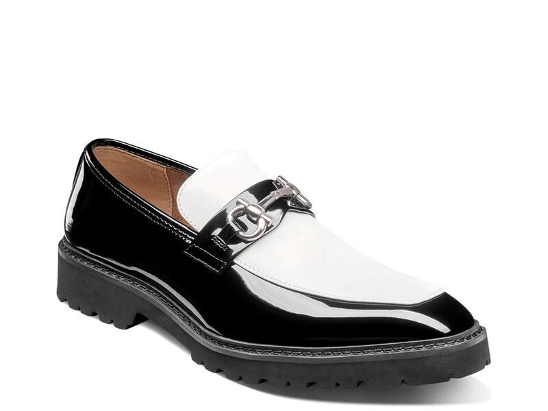 ステイシーアダムス メンズ シューズ スリッポン・ローファー Stacy AdamsCarabelloafer BlackWhite ホワイト