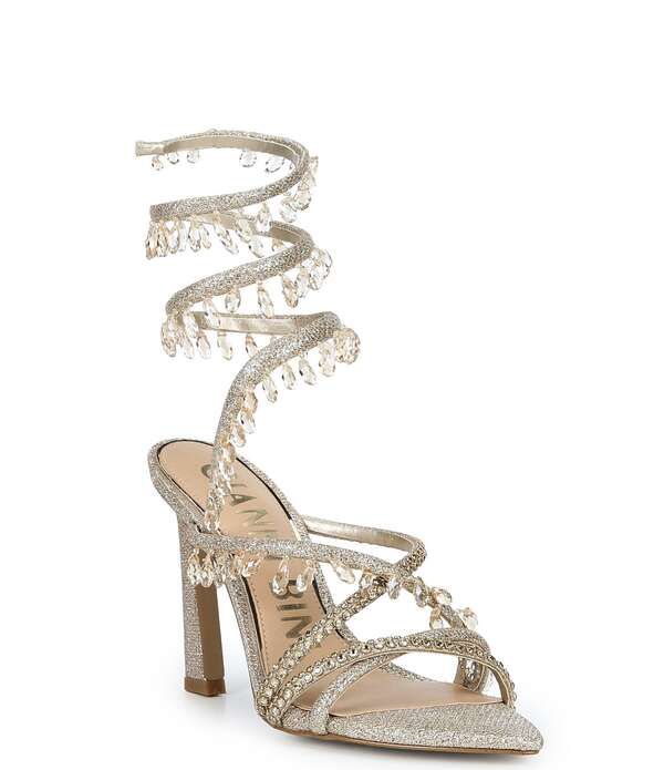 ジャンビニ レディース シューズ サンダル ラップワンピース アンクル Gianni Bini Olandrea Chandelier Beaded Ankle Wrap Dressandalsand