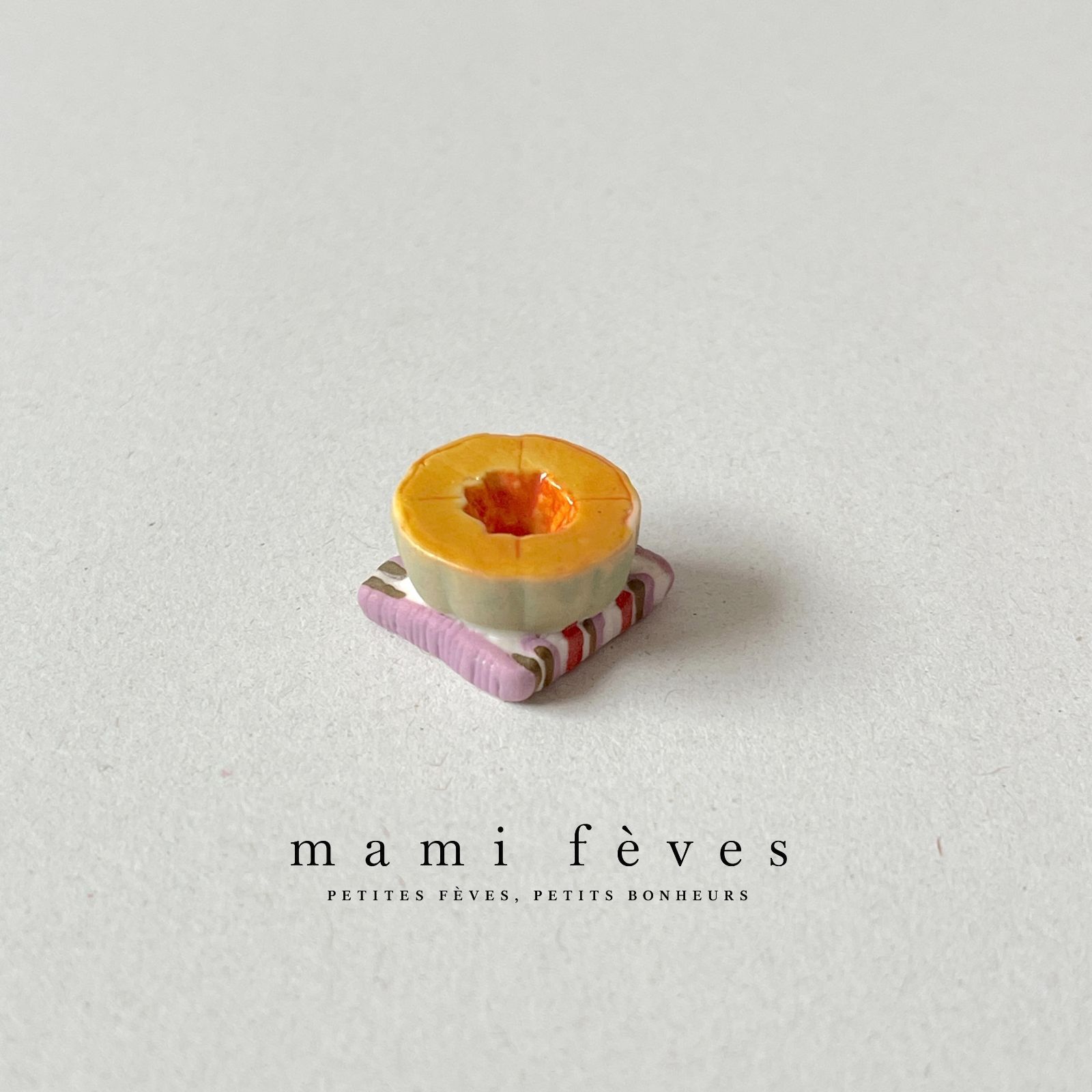 フェーヴ メロン⑥ 太陽の王たち フランス フェーブ ミニチュア陶器 m