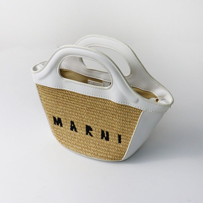 マルニ MARNI TROPICALIA MICRO BAG トロピカリア マイクロバッグ＼ホワイト かごバッグ ショルダーバッグ クロスボディ【2400015019291】