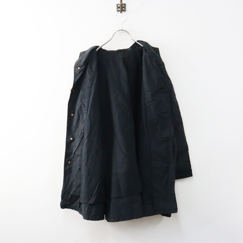 ネストローブ nest Robe コットン フードジャケット ブラック