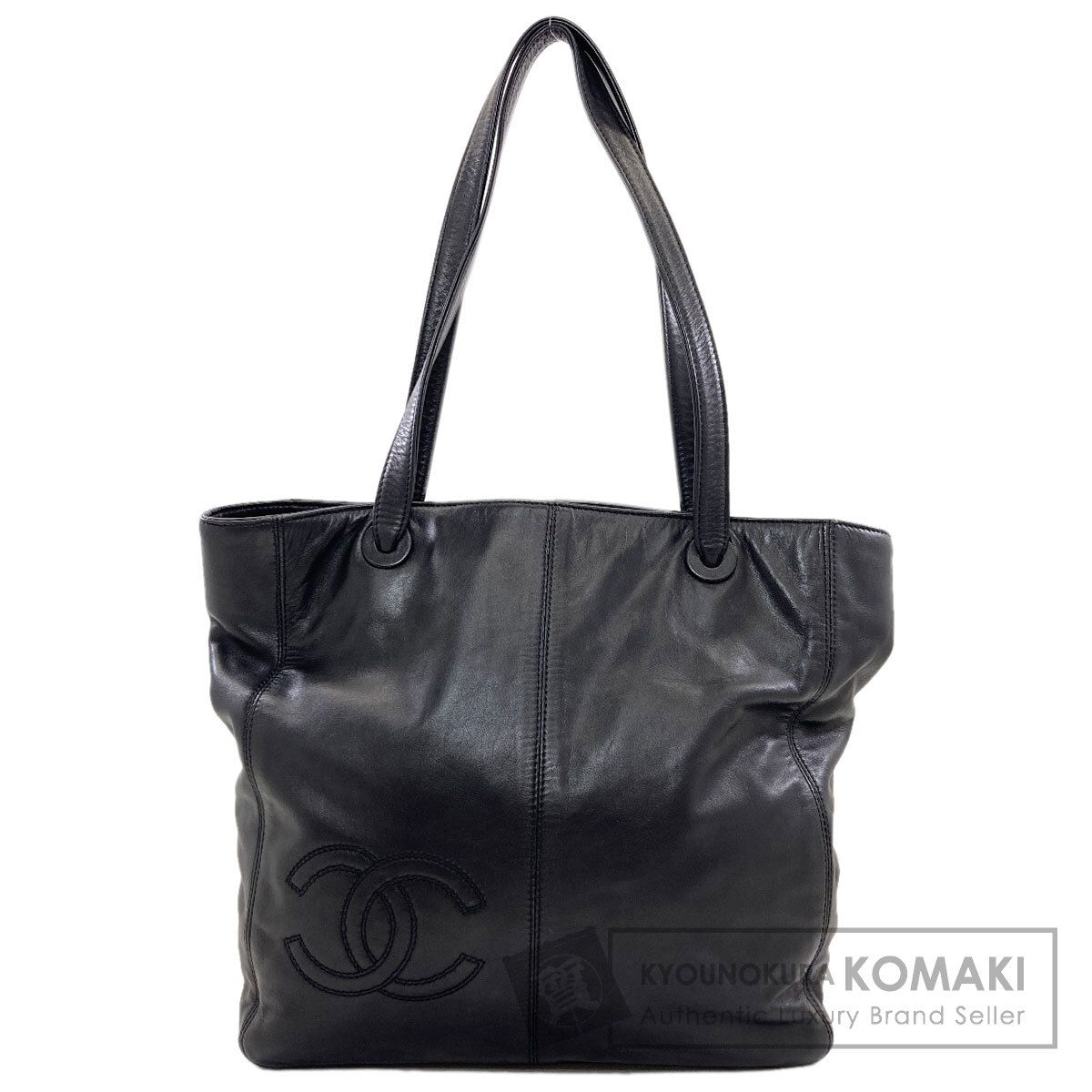 CHANEL シャネル ココマーク トートバッグ ラムスキン レディース [中古]