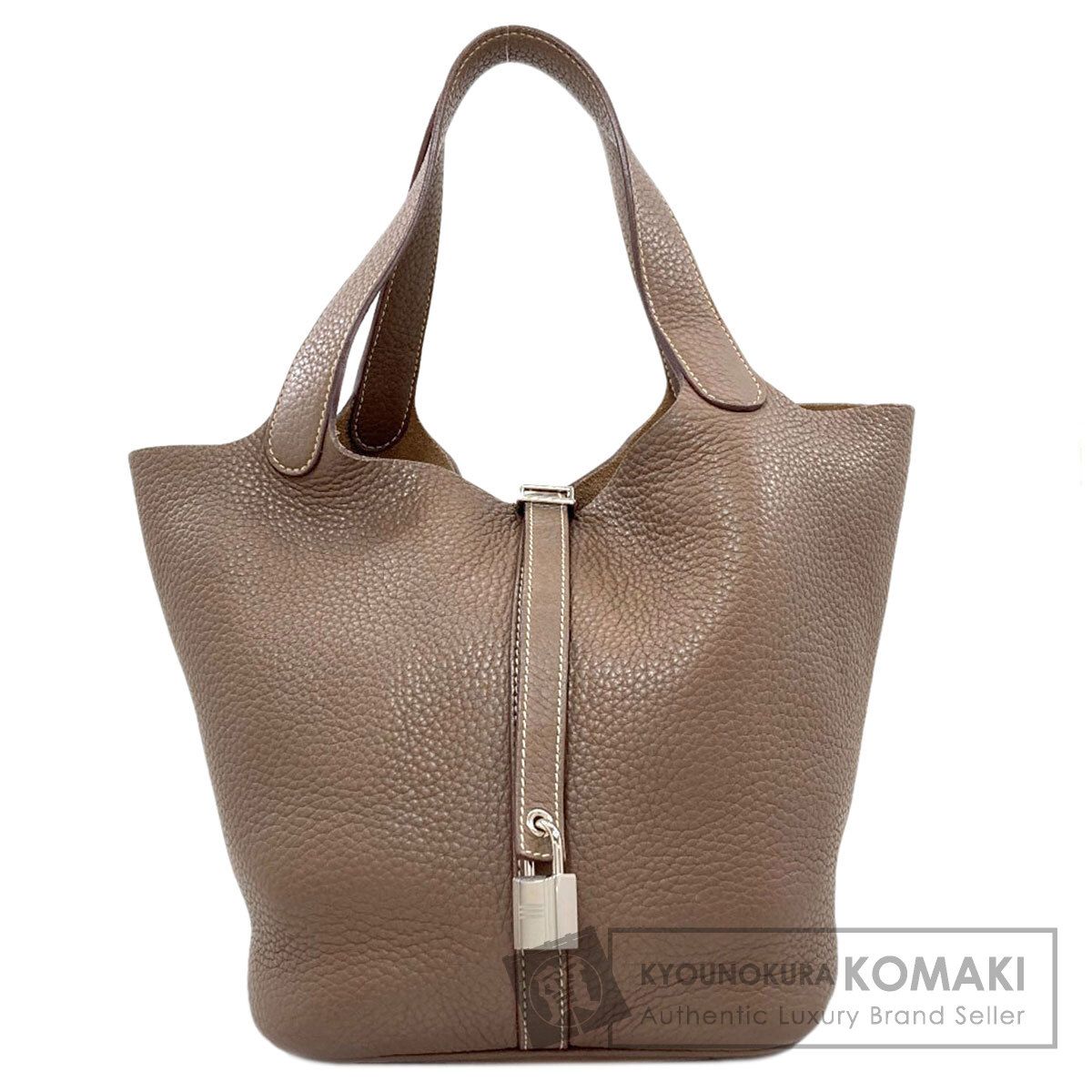 HERMES エルメス ピコタンロックMM エトープ シルバー金具 ハンドバッグ トリヨン レディース [中古]