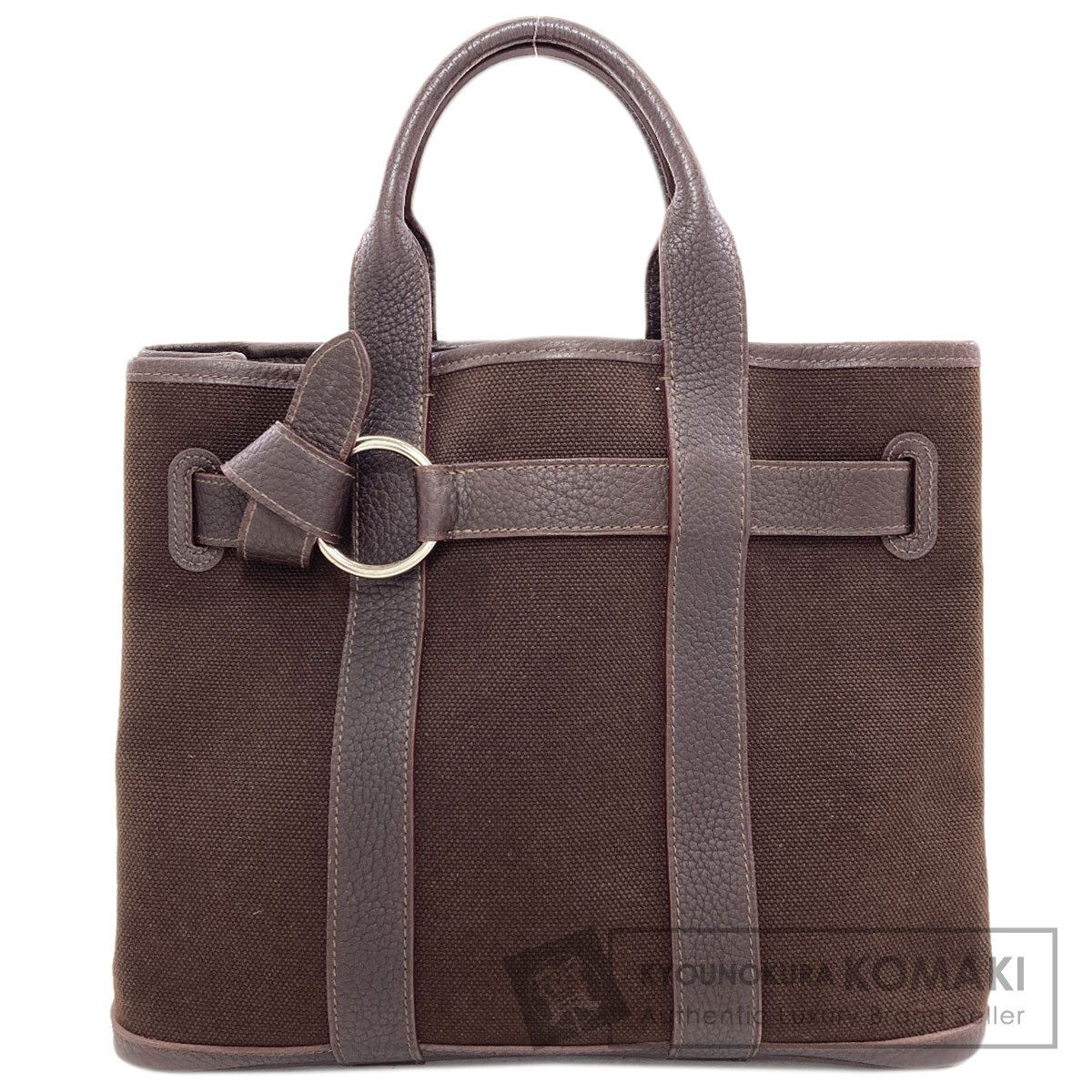 HERMES エルメス プティットサンチュールPM ハンドバッグ トワルアッシュ レディース [中古]
