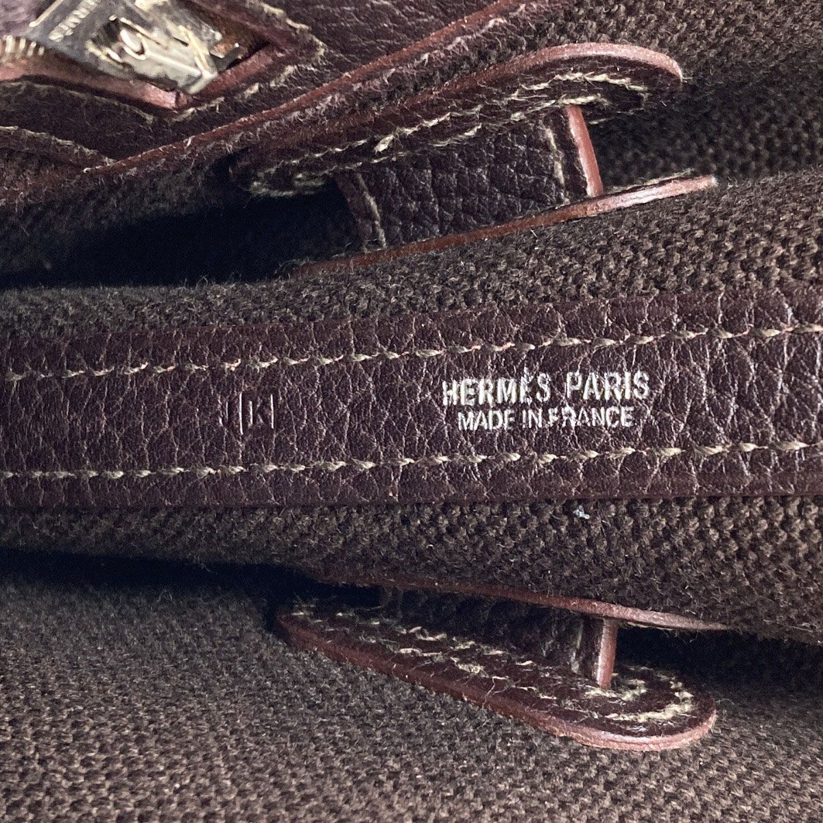 HERMES エルメス プティットサンチュールPM ハンドバッグ トワル 