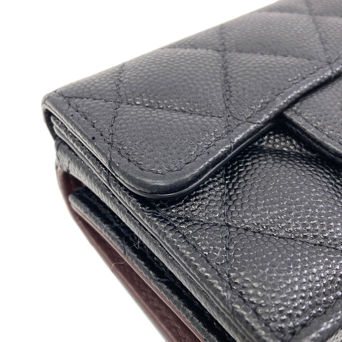 CHANEL シャネル マトラッセ シルバー金具 三つ折り財布（小銭入れあり