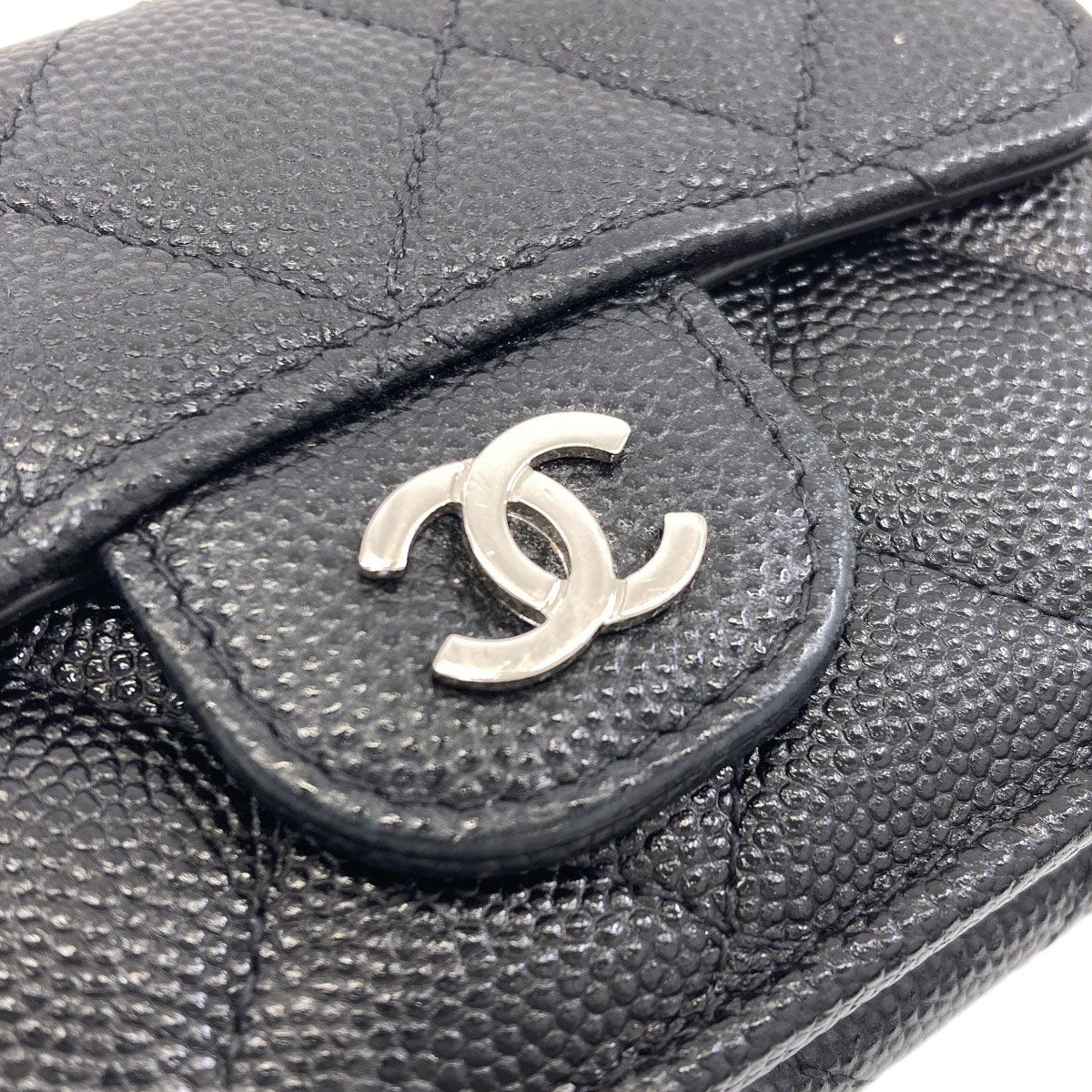 CHANEL シャネル マトラッセ シルバー金具 三つ折り財布（小銭入れあり