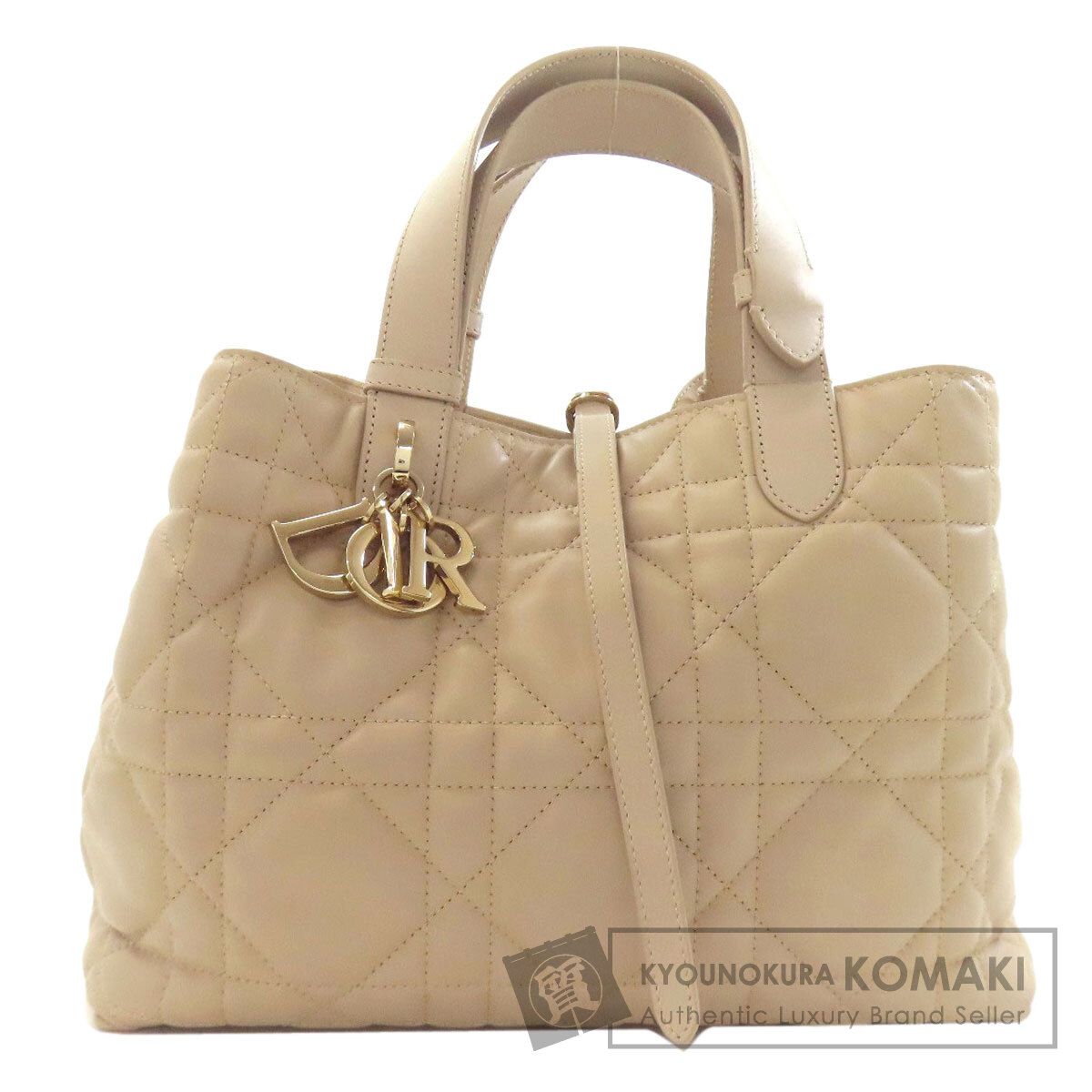 CHRISTIAN DIOR クリスチャンディオール トゥジュール マクロカナージュ ハンドバッグ カーフ レディース [中古]
