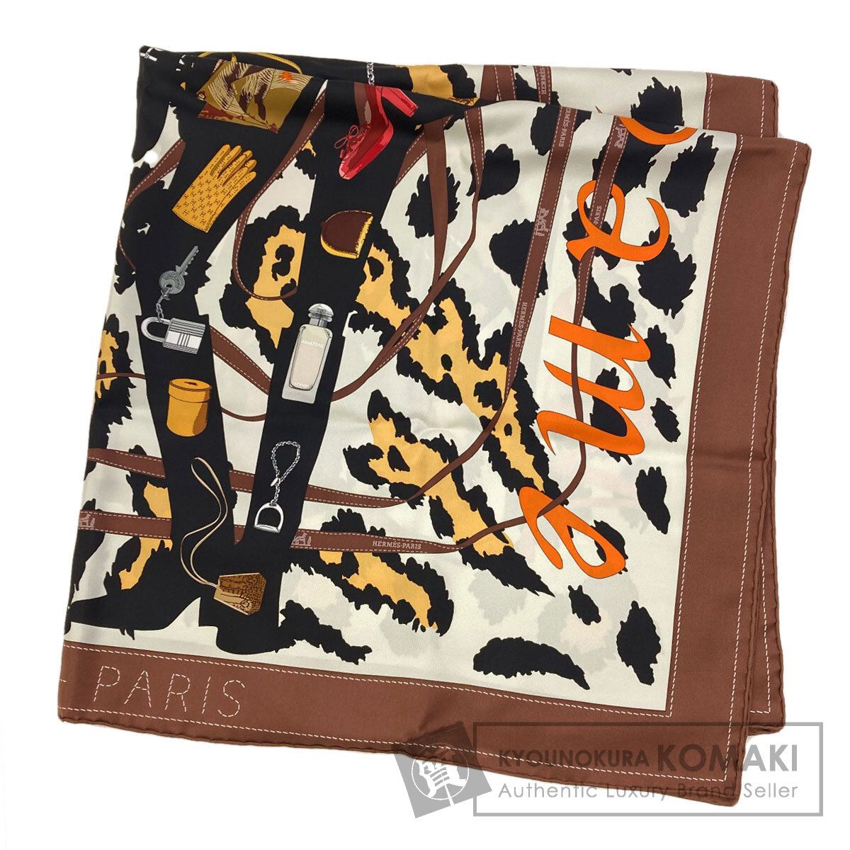 HERMES エルメス カレ90 ムッシュ＆マダム スカーフ シルク レディース [中古]