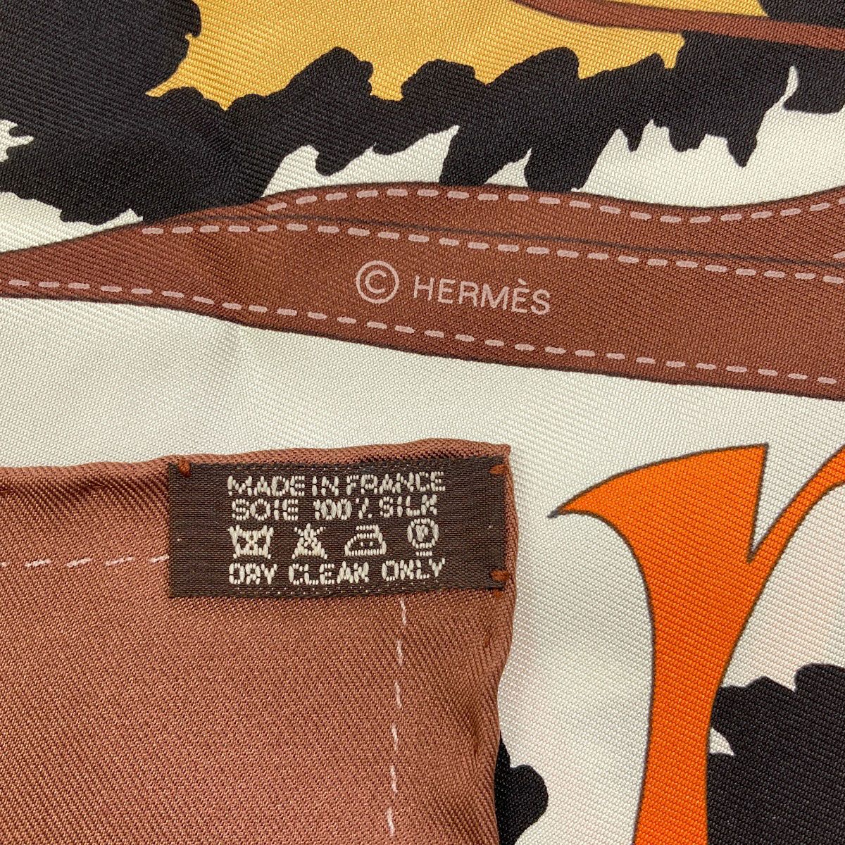 HERMES エルメス カレ90 ムッシュ＆マダム スカーフ シルク レディース