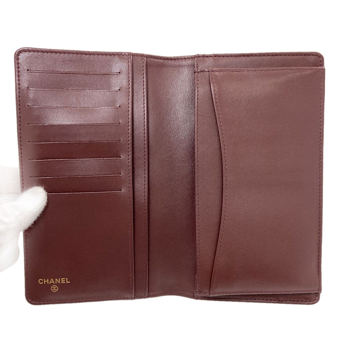 CHANEL シャネル ココマーク マトラッセ ゴールド金具 長財布（小銭 