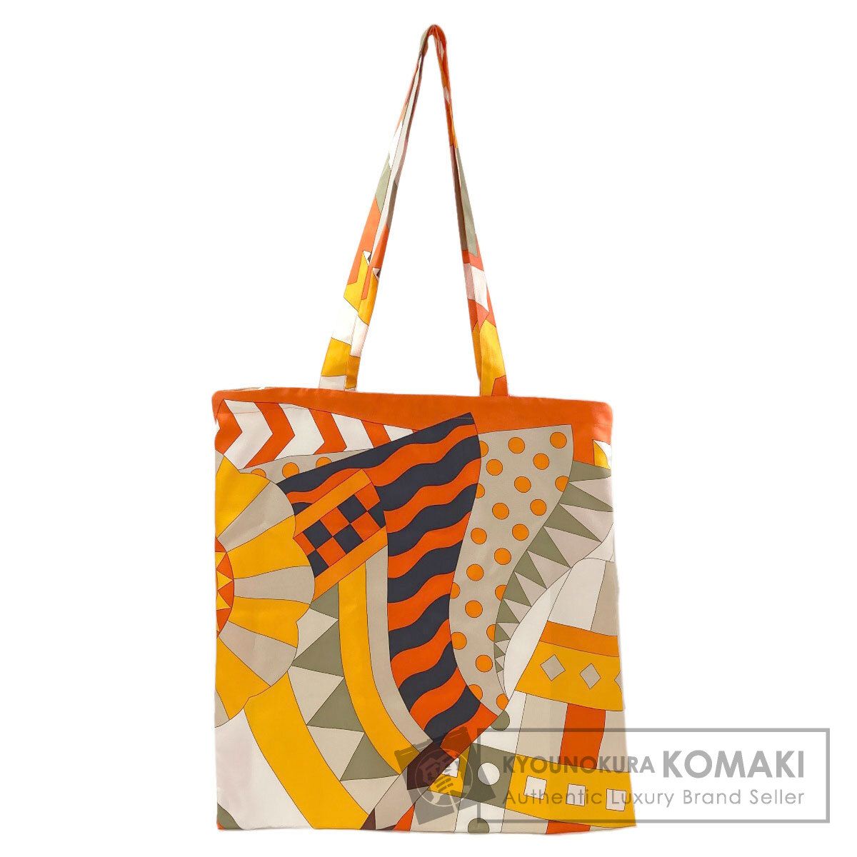 HERMES エルメス プティアッシュ エコバッグ トートバッグ シルク レディース [中古]