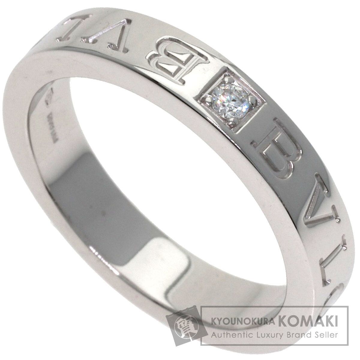 BVLGARI ブルガリ ダブルロゴ ダイヤモンド リング・指輪 K18WG レディース [中古]
