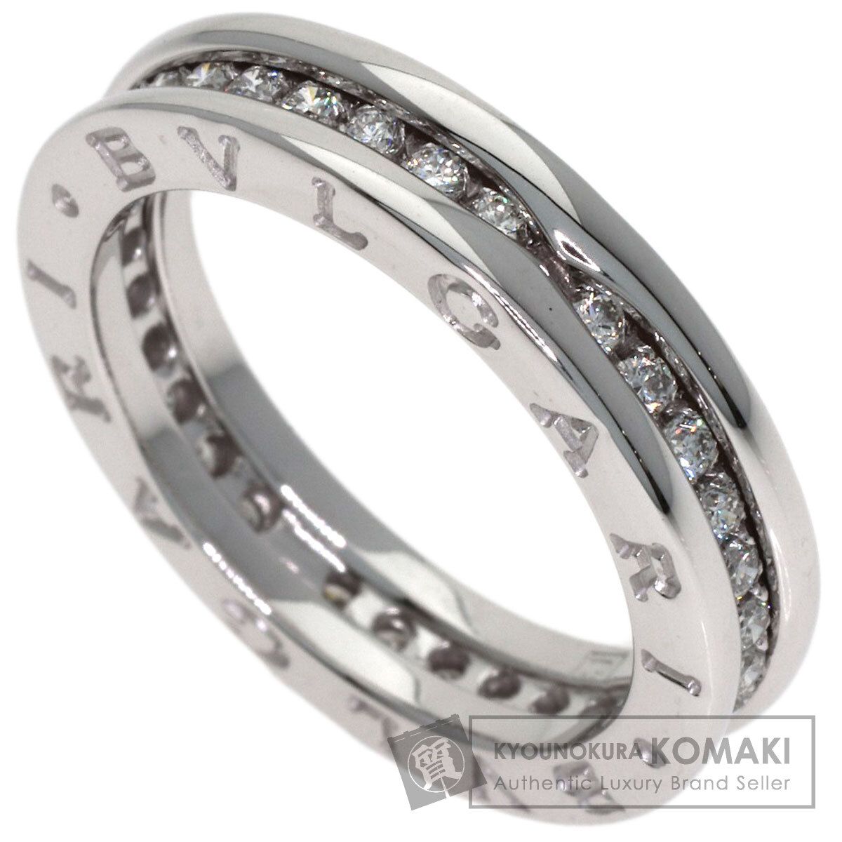 BVLGARI ブルガリ B-zero1 ビーゼロワン ダイヤモンド 1バンド XS #51 リング・指輪 K18WG レディース [中古]