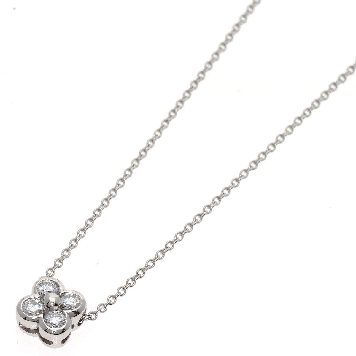 TIFFANY&Co. ティファニー ベゼルセット 4P ダイヤモンド ネックレス 