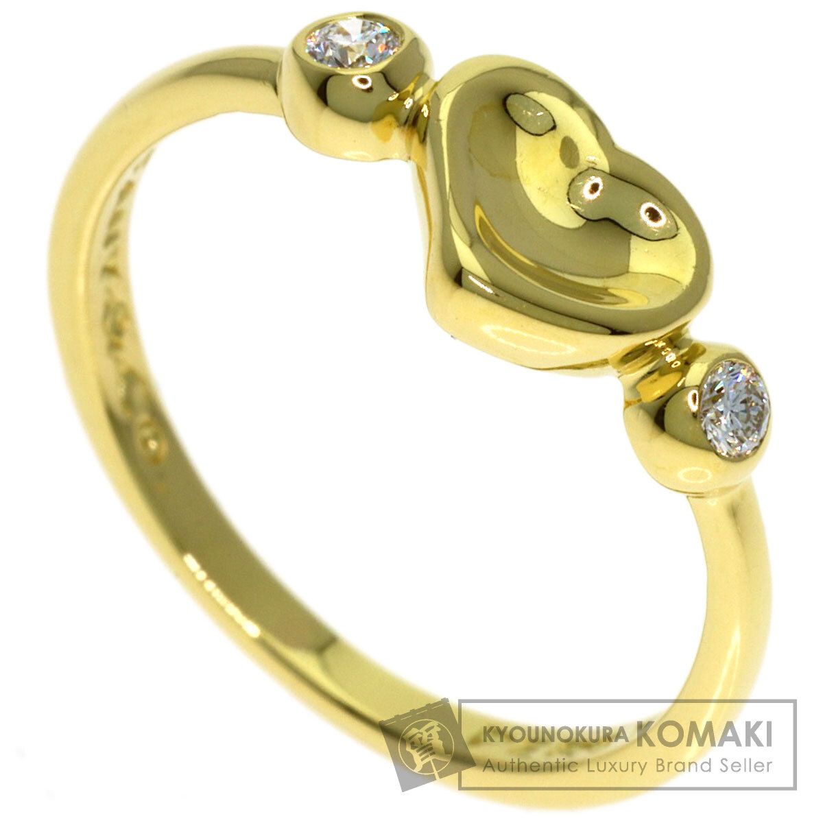 TIFFANY&Co. ティファニー フルハート 2P ダイヤモンド リング・指輪 K18YG レディース [中古]