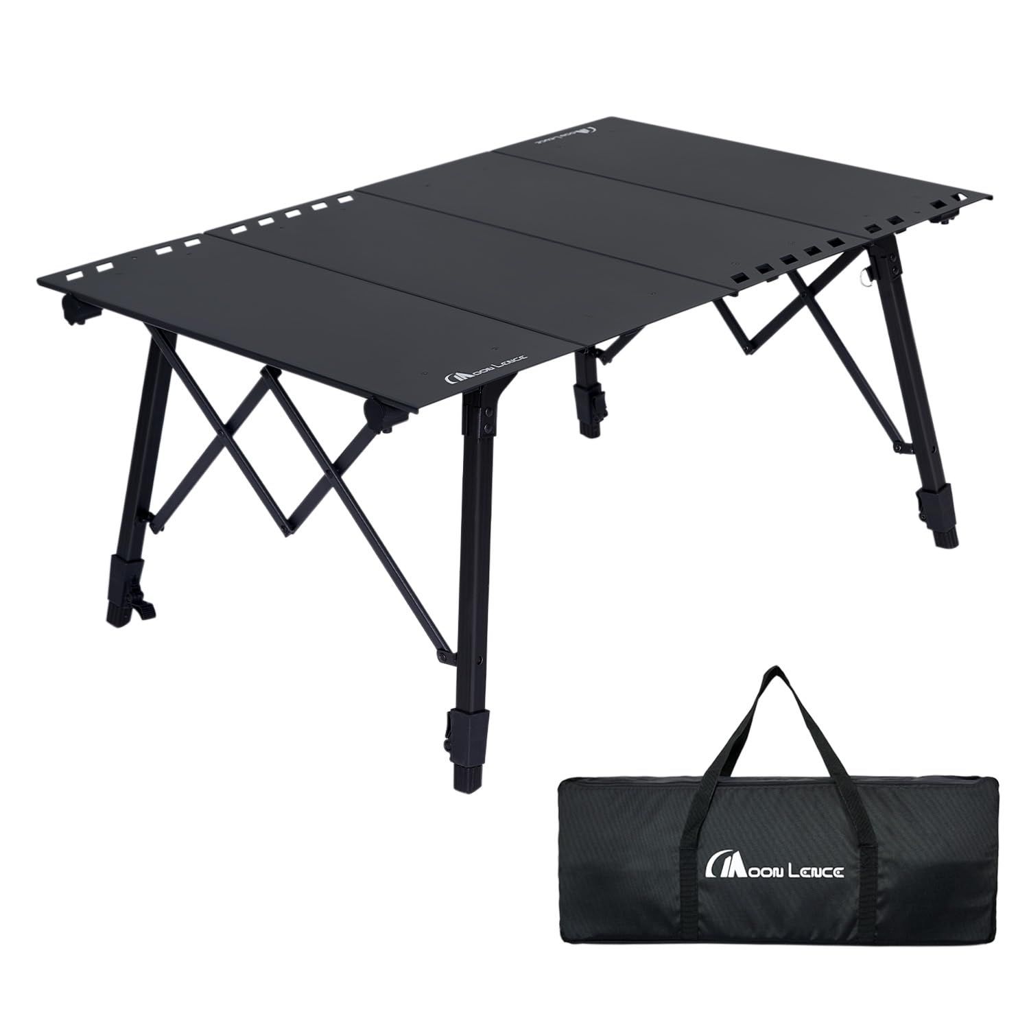 ブラック 収納バッグ付き 耐荷重50kg コンパクト 軽量 テーブル テーブル 折りたたみ キャンプテーブル アウトドア IGT LENCE MOON